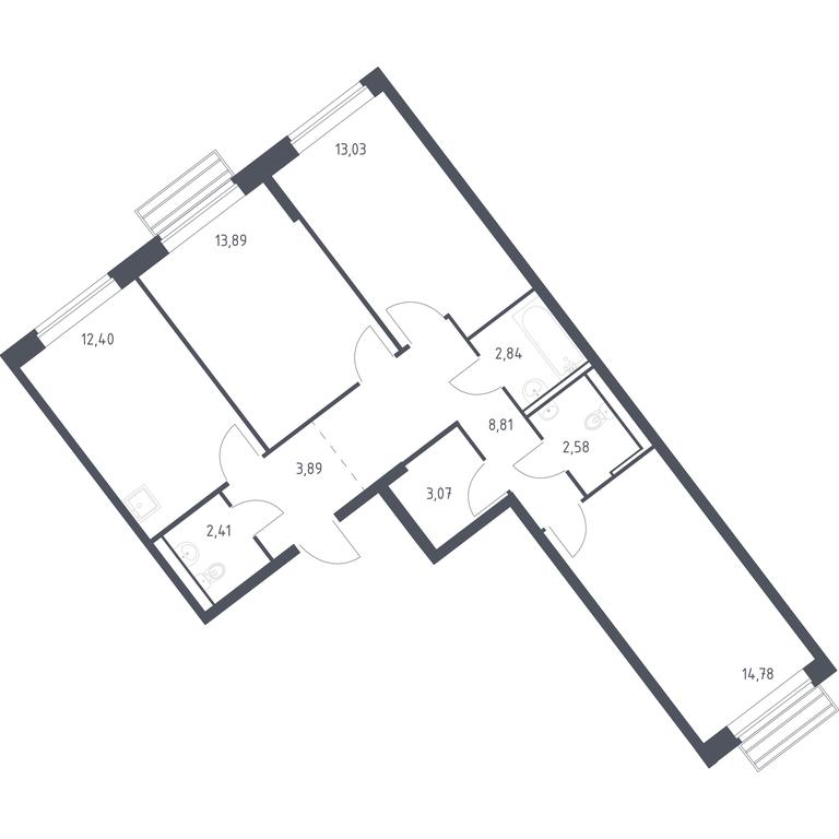 2-BD Apartment Sale, 77.7 sq. m. at Rublevskiy Kvartal, Laykovo Green Quarter, zhiloy kompleks Gorod-sobytiye Laykovo, selo Laykovo, Odintsovskiy City District, Moscow Region, Russia #1 2-BD Apartment Sale, 77.7 sq. m. at Rublevskiy Kvartal, Laykovo Green Quarter, zhiloy kompleks Gorod-sobytiye Laykovo, selo Laykovo, Odintsovskiy City District, Moscow Region, Russia #1