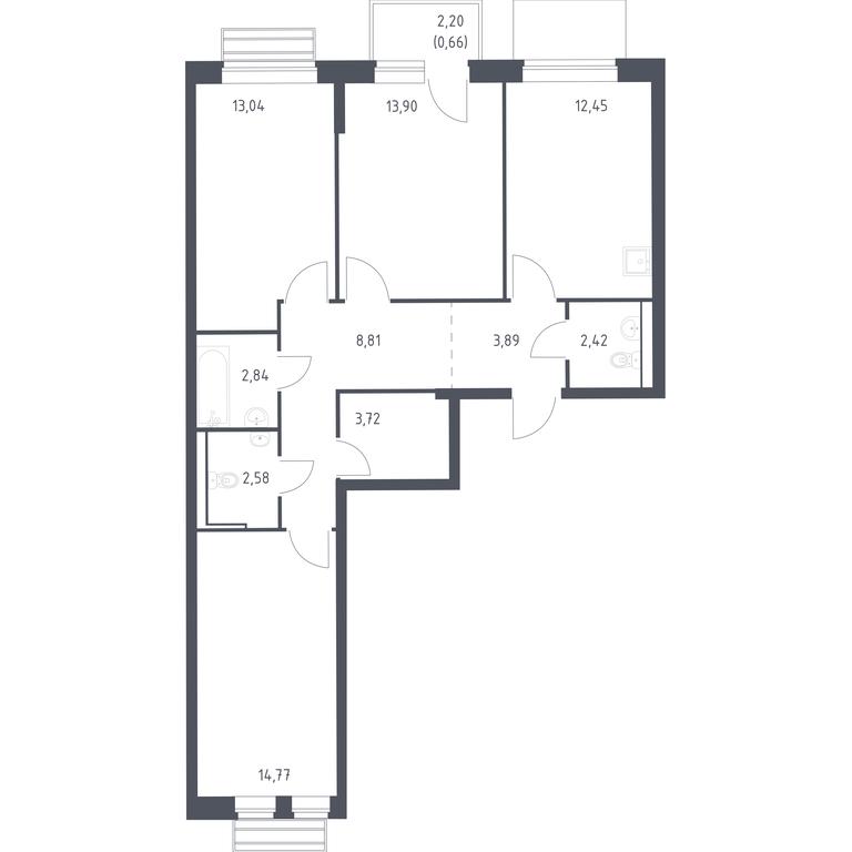 2-BD Apartment Sale, 79.08 sq. m. at Rublevskiy Kvartal, Laykovo Green Quarter, zhiloy kompleks Gorod-sobytiye Laykovo, selo Laykovo, Odintsovskiy City District, Moscow Region, Russia #1 2-BD Apartment Sale, 79.08 sq. m. at Rublevskiy Kvartal, Laykovo Green Quarter, zhiloy kompleks Gorod-sobytiye Laykovo, selo Laykovo, Odintsovskiy City District, Moscow Region, Russia #1