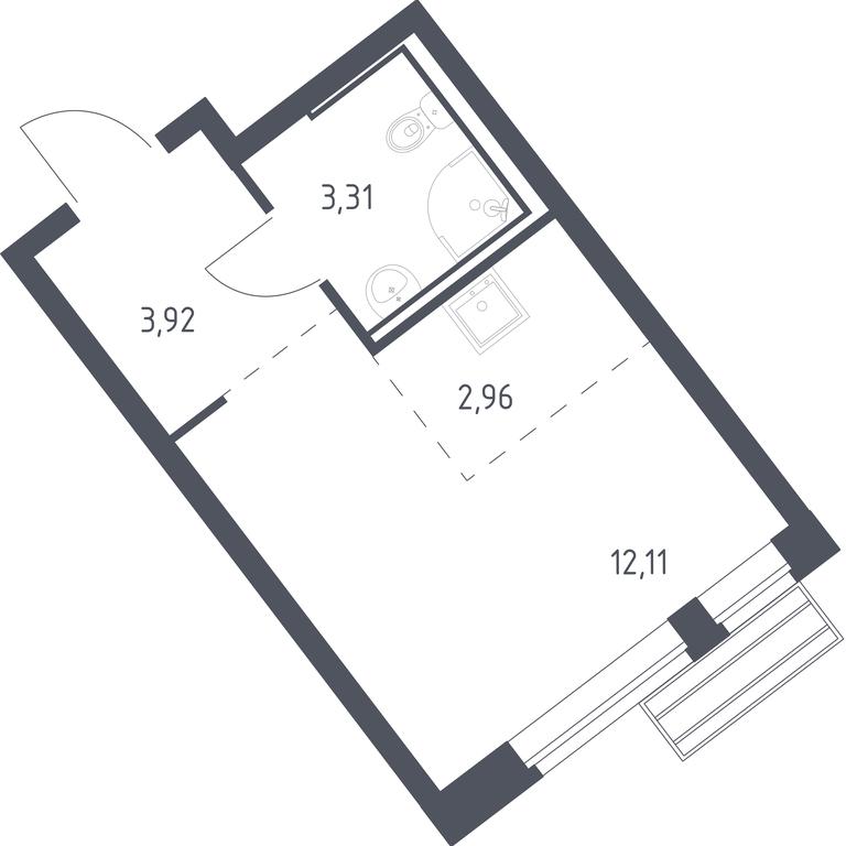 Apartment Sale, 22.3 sq. m. at Rublevskiy Kvartal, Laykovo Green Quarter, zhiloy kompleks Gorod-sobytiye Laykovo, selo Laykovo, Odintsovskiy City District, Moscow Region, Russia #1