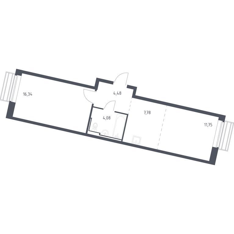 Apartment Sale, 44.43 sq. m. at Rublevskiy Kvartal, Laykovo Green Quarter, zhiloy kompleks Gorod-sobytiye Laykovo, selo Laykovo, Odintsovskiy City District, Moscow Region, Russia #1 Apartment Sale, 44.43 sq. m. at Rublevskiy Kvartal, Laykovo Green Quarter, zhiloy kompleks Gorod-sobytiye Laykovo, selo Laykovo, Odintsovskiy City District, Moscow Region, Russia #1