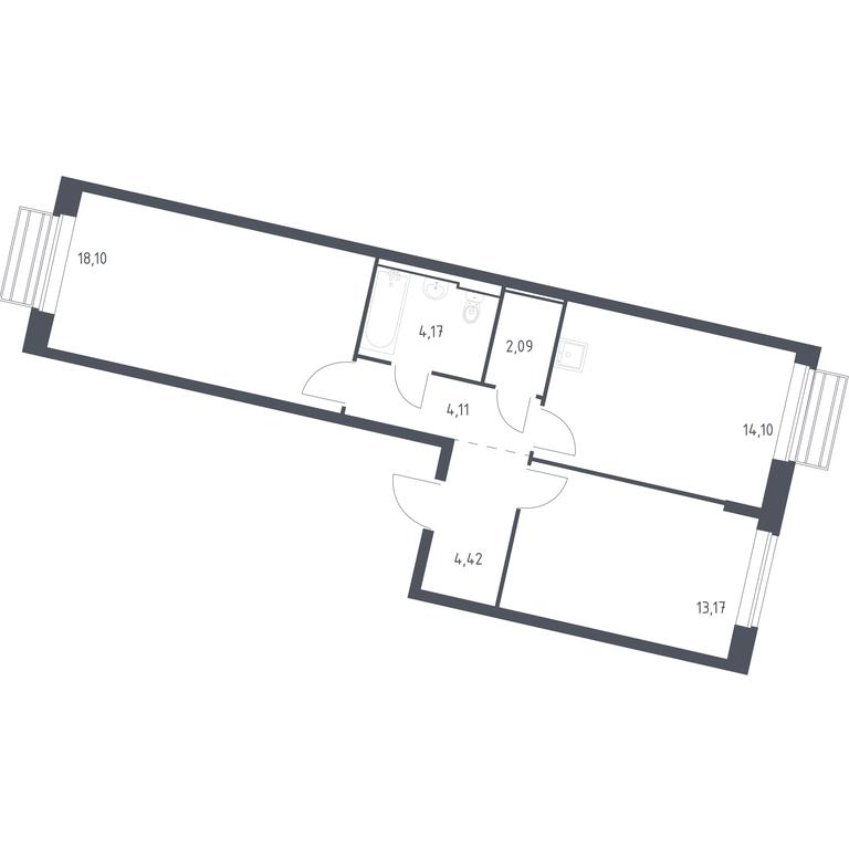 1-BD Apartment Sale, 60.16 sq. m. at Rublevskiy Kvartal, Laykovo Green Quarter, zhiloy kompleks Gorod-sobytiye Laykovo, selo Laykovo, Odintsovskiy City District, Moscow Region, Russia #1 1-BD Apartment Sale, 60.16 sq. m. at Rublevskiy Kvartal, Laykovo Green Quarter, zhiloy kompleks Gorod-sobytiye Laykovo, selo Laykovo, Odintsovskiy City District, Moscow Region, Russia #1