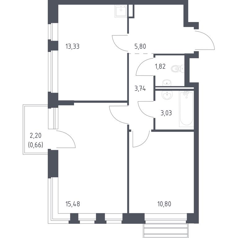 1-BD Apartment Sale, 54.66 sq. m. at Rublevskiy Kvartal, Laykovo Green Quarter, zhiloy kompleks Gorod-sobytiye Laykovo, selo Laykovo, Odintsovskiy City District, Moscow Region, Russia #1 1-BD Apartment Sale, 54.66 sq. m. at Rublevskiy Kvartal, Laykovo Green Quarter, zhiloy kompleks Gorod-sobytiye Laykovo, selo Laykovo, Odintsovskiy City District, Moscow Region, Russia #1