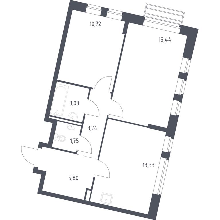 1-BD Apartment Sale, 53.81 sq. m. at Rublevskiy Kvartal, Laykovo Green Quarter, zhiloy kompleks Gorod-sobytiye Laykovo, selo Laykovo, Odintsovskiy City District, Moscow Region, Russia #1 1-BD Apartment Sale, 53.81 sq. m. at Rublevskiy Kvartal, Laykovo Green Quarter, zhiloy kompleks Gorod-sobytiye Laykovo, selo Laykovo, Odintsovskiy City District, Moscow Region, Russia #1