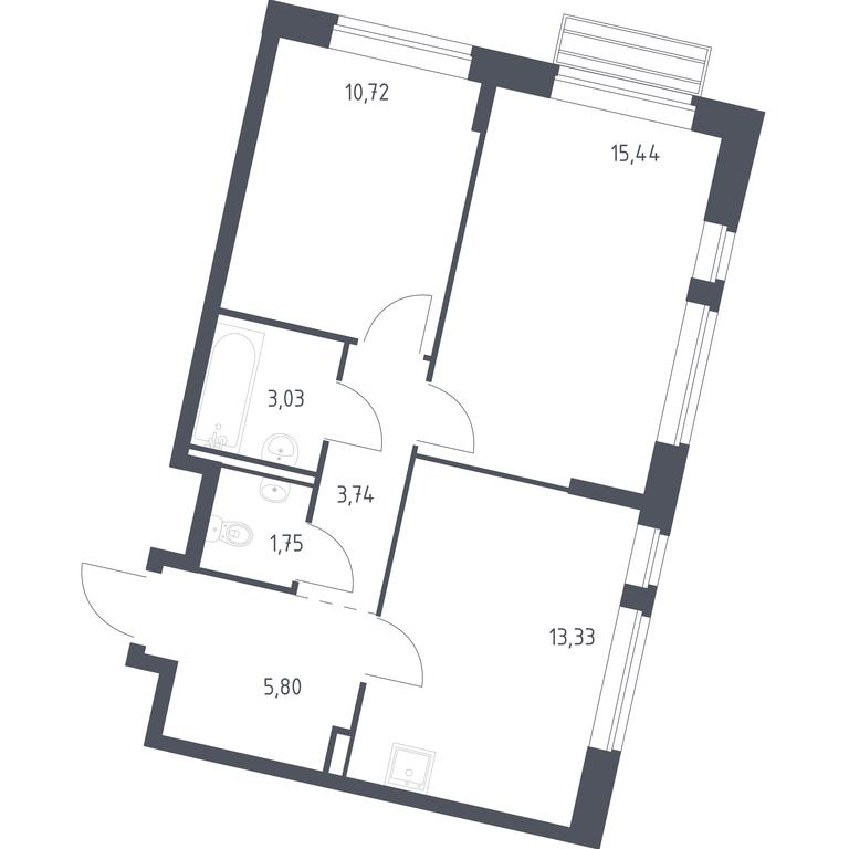 1-BD Apartment Sale, 53.81 sq. m. at Rublevskiy Kvartal, Laykovo Green Quarter, zhiloy kompleks Gorod-sobytiye Laykovo, selo Laykovo, Odintsovskiy City District, Moscow Region, Russia #1 1-BD Apartment Sale, 53.81 sq. m. at Rublevskiy Kvartal, Laykovo Green Quarter, zhiloy kompleks Gorod-sobytiye Laykovo, selo Laykovo, Odintsovskiy City District, Moscow Region, Russia #1