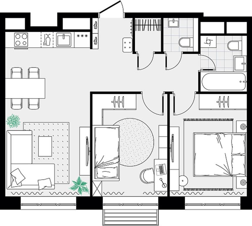 2-BD Apartment Sale, 56.35平方米 at Novograd Pavlino, Kosinskoye shosse, 2, Novoye Pavlino Microdistrict, Balashikha, Moscow Region, Russia #2 2-BD Apartment Sale, 56.35平方米 at Novograd Pavlino, Kosinskoye shosse, 2, Novoye Pavlino Microdistrict, Balashikha, Moscow Region, Russia #2