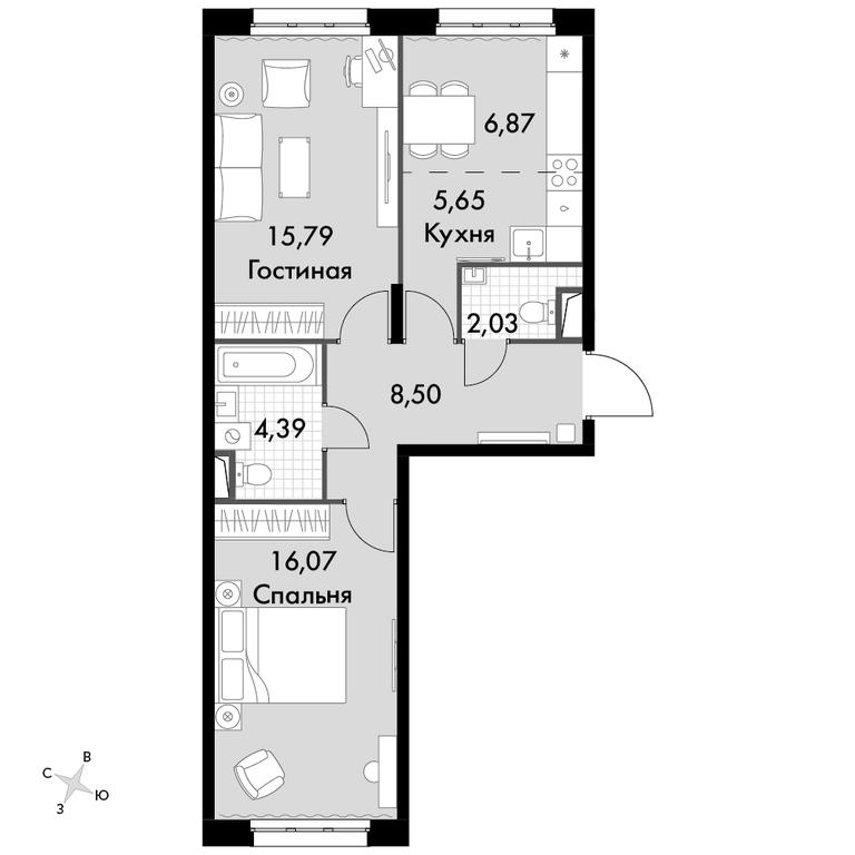 3-BD Apartment Sale, 59.3平方米 at Dvizhenie. Govorovo, Центральная улица, 47, деревня Говорово, поселение Московский, Москва, Россия #1 3-BD Apartment Sale, 59.3平方米 at Dvizhenie. Govorovo, Центральная улица, 47, деревня Говорово, поселение Московский, Москва, Россия #1