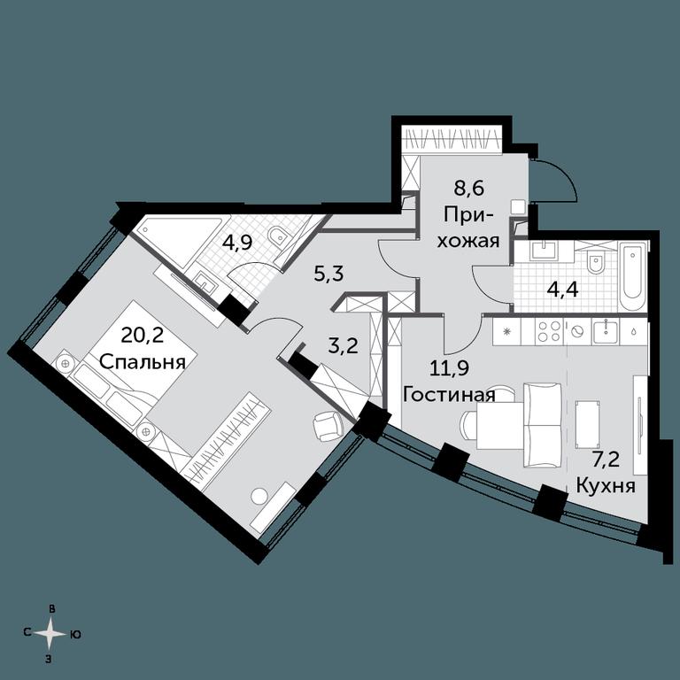 1-BD Apartment Sale, 65.6 sq. m. at Sydney City, Shenogina Street, 2, Moscow, Russia #1 1-BD Apartment Sale, 65.6 sq. m. at Sydney City, Shenogina Street, 2, Moscow, Russia #1