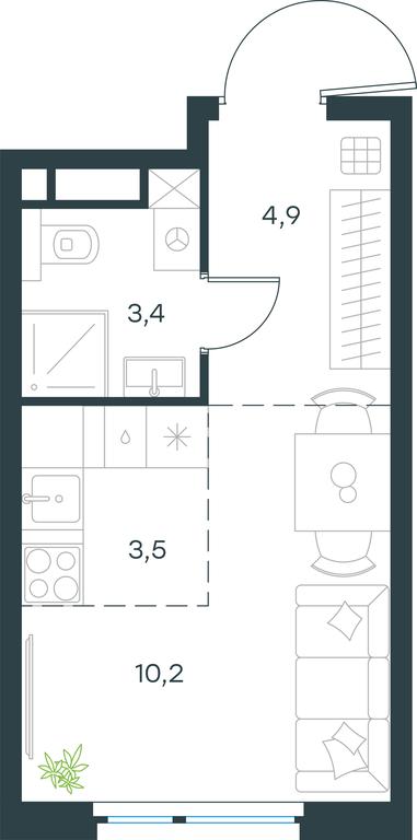 Apartment Sale, 22 sq. m. at Level Michurinskiy, Озёрная улица, вл1, Москва, Россия #1 Apartment Sale, 22 sq. m. at Level Michurinskiy, Озёрная улица, вл1, Москва, Россия #1