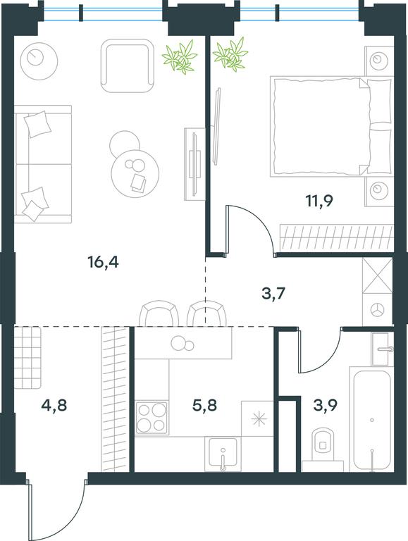 1-BD Apartment Sale, 46.5 sq. m. at Level Akademicheskaya, Profsoyuznaya Street, 2/22, Moscow, Russia #2 1-BD Apartment Sale, 46.5 sq. m. at Level Akademicheskaya, Profsoyuznaya Street, 2/22, Moscow, Russia #2