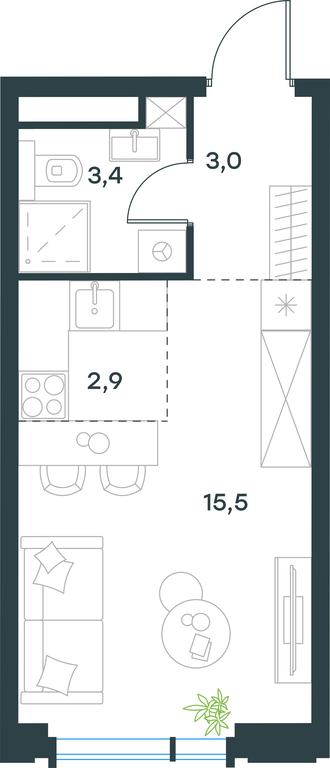 Apartment Sale, 24.8 sq. m. at Level Akademicheskaya, Profsoyuznaya Street, 2/22, Moscow, Russia #2 Apartment Sale, 24.8 sq. m. at Level Akademicheskaya, Profsoyuznaya Street, 2/22, Moscow, Russia #2