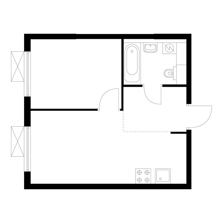 1-BD Apartment Sale, 34.1 sq. m. at Liublinskiy Park, Lyublinskaya Street, 78к2, Moscow, Russia #1
