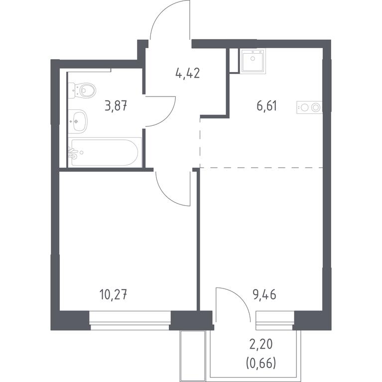 Apartment Sale, 35.29 sq. m. at Prigorod Lesnoe, Molodyozhny bulvar, 6, derevnya Misaylovo, Leninskiy City District, Moscow Region, Russia #1 Apartment Sale, 35.29 sq. m. at Prigorod Lesnoe, Molodyozhny bulvar, 6, derevnya Misaylovo, Leninskiy City District, Moscow Region, Russia #1