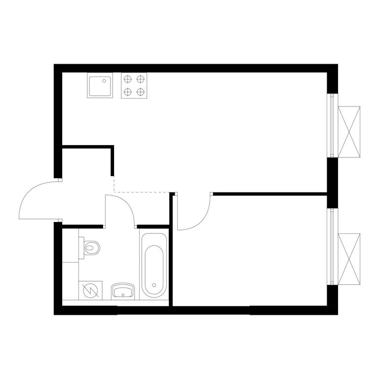 1-BD Apartment Sale, 32.2 sq. m. at Liublinskiy Park, Lyublinskaya Street, 78к2, Moscow, Russia #1 1-BD Apartment Sale, 32.2 sq. m. at Liublinskiy Park, Lyublinskaya Street, 78к2, Moscow, Russia #1