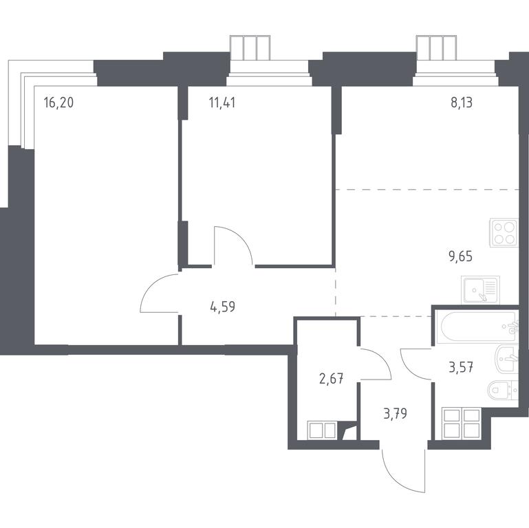 1-BD Apartment Sale, 60.01 sq. m. at Troparevo Park, Kiyevskoye shosse, 21-y kilometr, 3с4, Mosrentgen Settlement, Moscow, Russia #1 1-BD Apartment Sale, 60.01 sq. m. at Troparevo Park, Kiyevskoye shosse, 21-y kilometr, 3с4, Mosrentgen Settlement, Moscow, Russia #1