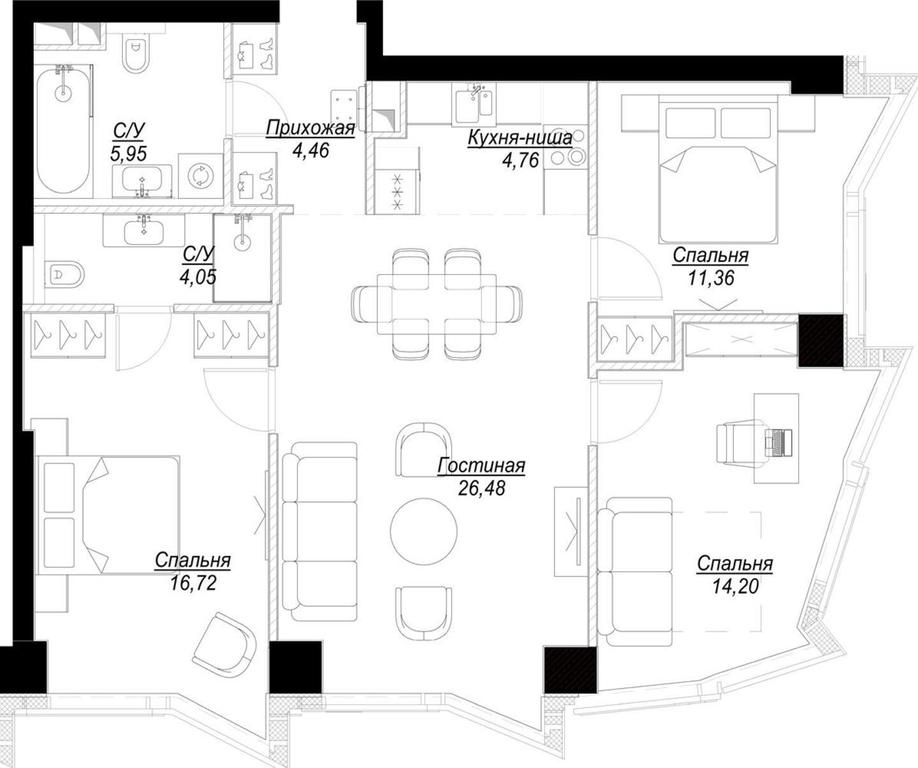 3-BD Apartment Sale, 87.98平方米 at Famous, Bagrationovsky Drive, 5к2, Moscow, Russia #1 3-BD Apartment Sale, 87.98平方米 at Famous, Bagrationovsky Drive, 5к2, Moscow, Russia #1