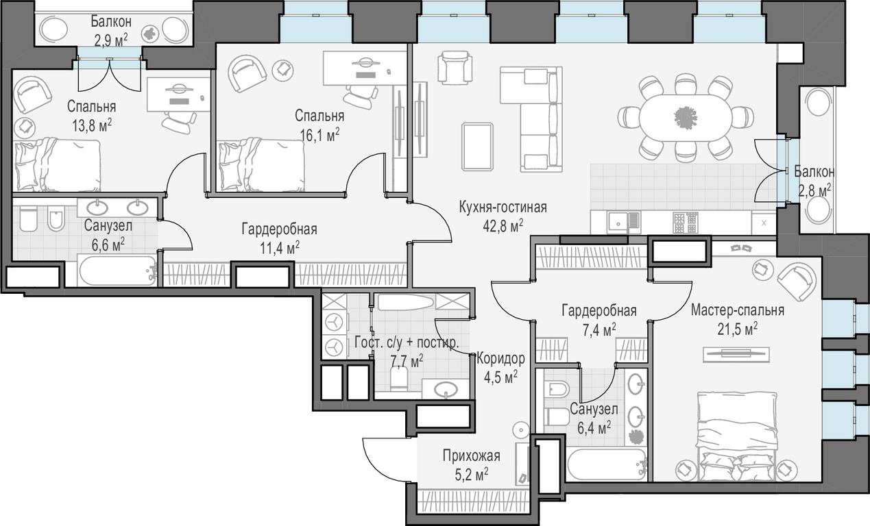 1-BD Apartment Sale, 124.3平方米 at Chistye Prudy, Potapovsky Lane, 5с4, Moscow, Russia #1 1-BD Apartment Sale, 124.3平方米 at Chistye Prudy, Potapovsky Lane, 5с4, Moscow, Russia #1