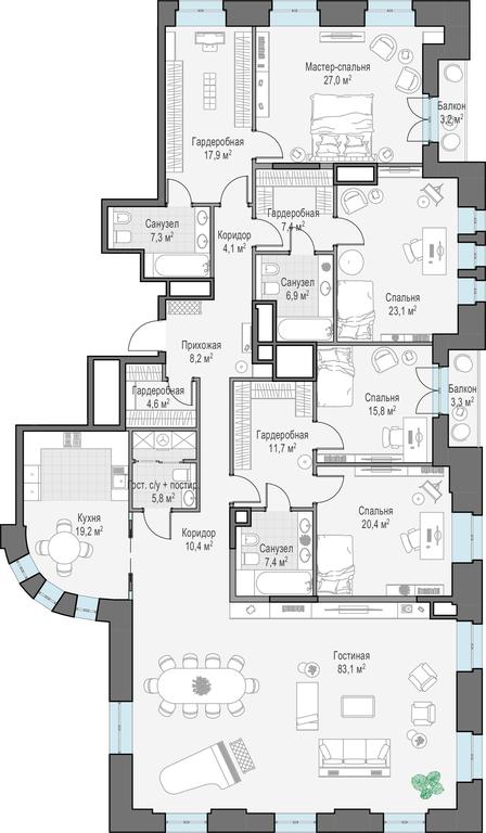 2-BD Apartment Sale, 179.5 sq. m. at Chistye Prudy, Potapovsky Lane, 5с4, Moscow, Russia #1 2-BD Apartment Sale, 179.5 sq. m. at Chistye Prudy, Potapovsky Lane, 5с4, Moscow, Russia #1
