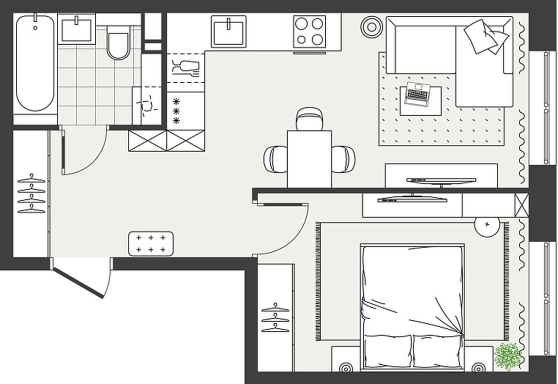 1-BD Apartment Sale, 37.6 sq. m. at Eko Bunino, prospekt Kuprina, 34к1, Sosenskoye Settlement, Moscow, Russia #2