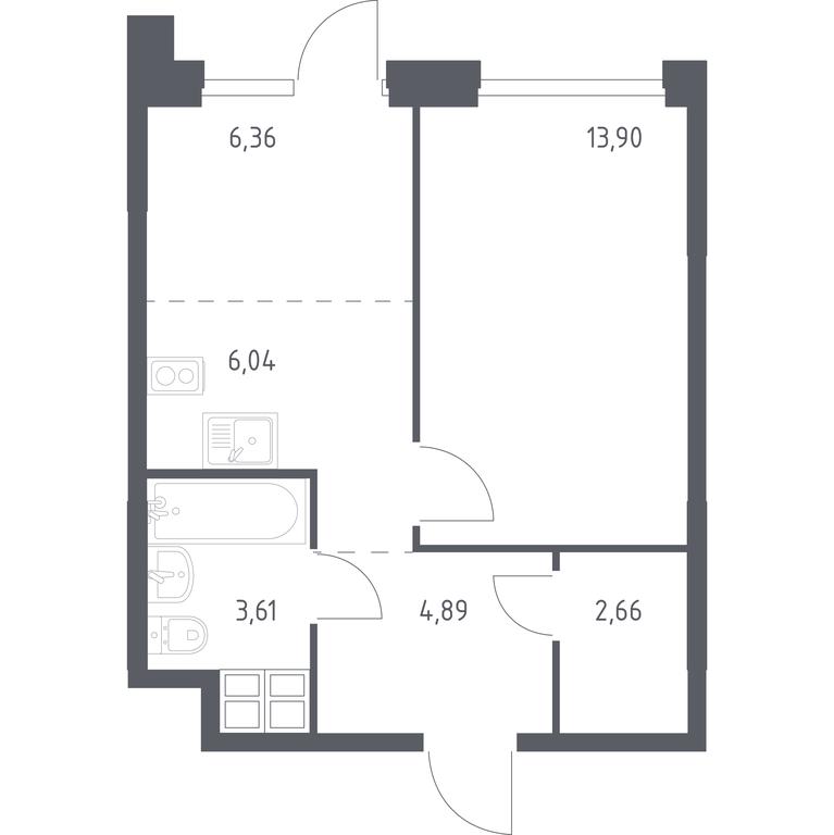 Apartment Sale, 36.2 sq. m. at Troparevo Park, Kiyevskoye shosse, 21-y kilometr, 3с4, Mosrentgen Settlement, Moscow, Russia #2