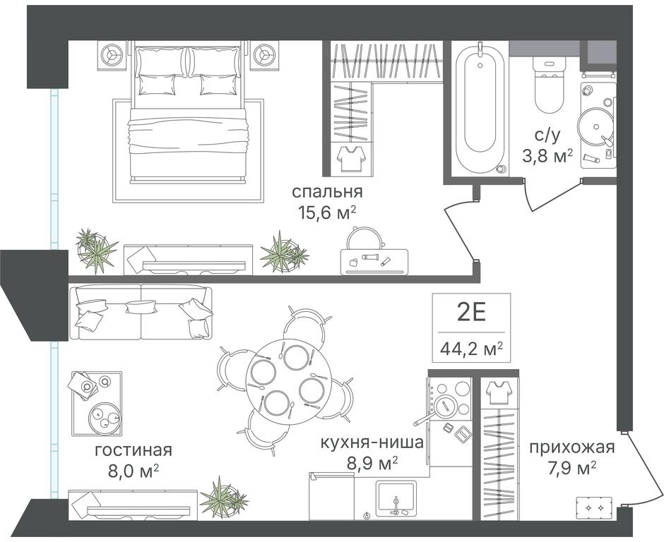 1-BD Apartment Sale, 44.2 sq. m. at Petrovskiy Park II, Stary Petrovsko-Razumovsky Drive, 1/23, Moscow, Russia #2 1-BD Apartment Sale, 44.2 sq. m. at Petrovskiy Park II, Stary Petrovsko-Razumovsky Drive, 1/23, Moscow, Russia #2