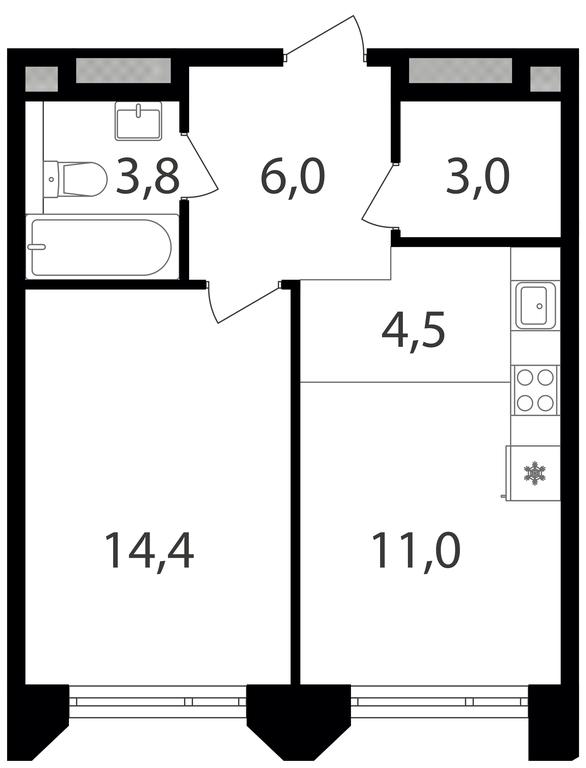 1-BD Apartment Sale, 42.7 sq. m. at Petrovskiy Park II, Stary Petrovsko-Razumovsky Drive, 1/23, Moscow, Russia #1 1-BD Apartment Sale, 42.7 sq. m. at Petrovskiy Park II, Stary Petrovsko-Razumovsky Drive, 1/23, Moscow, Russia #1