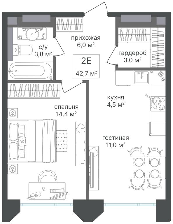1-BD Apartment Sale, 42.7 sq. m. at Petrovskiy Park II, Stary Petrovsko-Razumovsky Drive, 1/23, Moscow, Russia #2 1-BD Apartment Sale, 42.7 sq. m. at Petrovskiy Park II, Stary Petrovsko-Razumovsky Drive, 1/23, Moscow, Russia #2