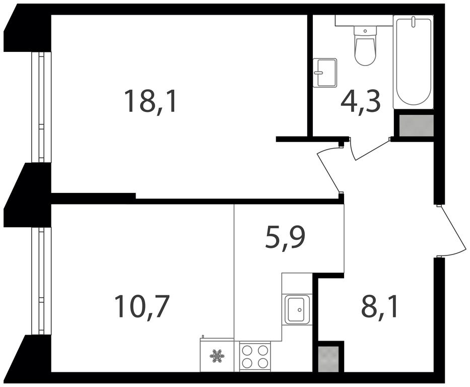 1-BD Apartment Sale, 47.1 sq. m. at Petrovskiy Park II, Stary Petrovsko-Razumovsky Drive, 1/23, Moscow, Russia #1 1-BD Apartment Sale, 47.1 sq. m. at Petrovskiy Park II, Stary Petrovsko-Razumovsky Drive, 1/23, Moscow, Russia #1