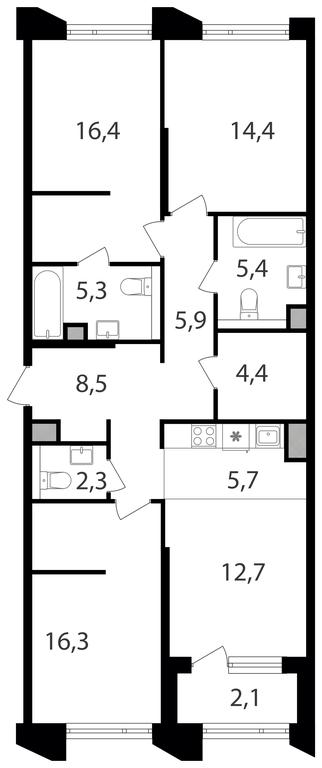 3-BD Apartment Sale, 99.4平方米 at Petrovskiy Park II, Stary Petrovsko-Razumovsky Drive, 1/23, Moscow, Russia #1 3-BD Apartment Sale, 99.4平方米 at Petrovskiy Park II, Stary Petrovsko-Razumovsky Drive, 1/23, Moscow, Russia #1