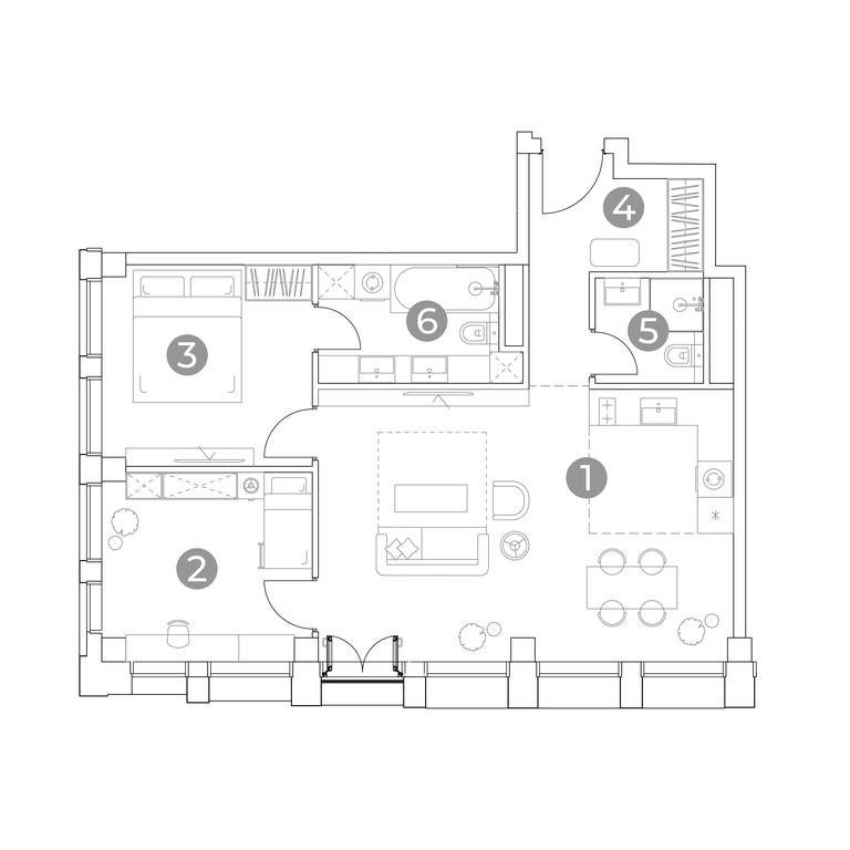 2-BD Apartment Sale, 69.6平方米 at Emotion, 2nd Silikatny Drive, 8, Moscow, Russia #1 2-BD Apartment Sale, 69.6平方米 at Emotion, 2nd Silikatny Drive, 8, Moscow, Russia #1