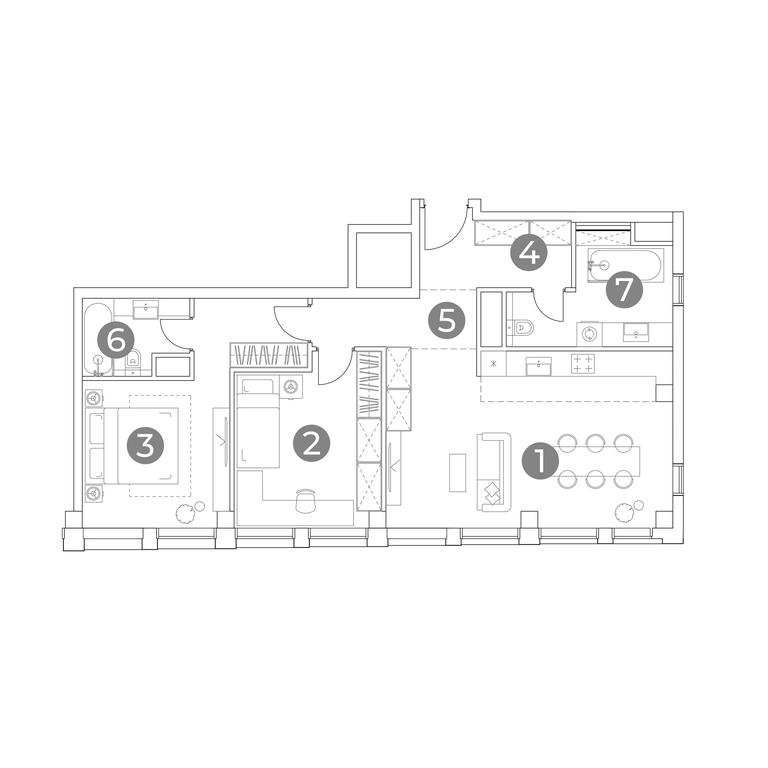 2-BD Apartment Sale, 81.1平方米 at Emotion, 2nd Silikatny Drive, 8, Moscow, Russia #2 2-BD Apartment Sale, 81.1平方米 at Emotion, 2nd Silikatny Drive, 8, Moscow, Russia #2
