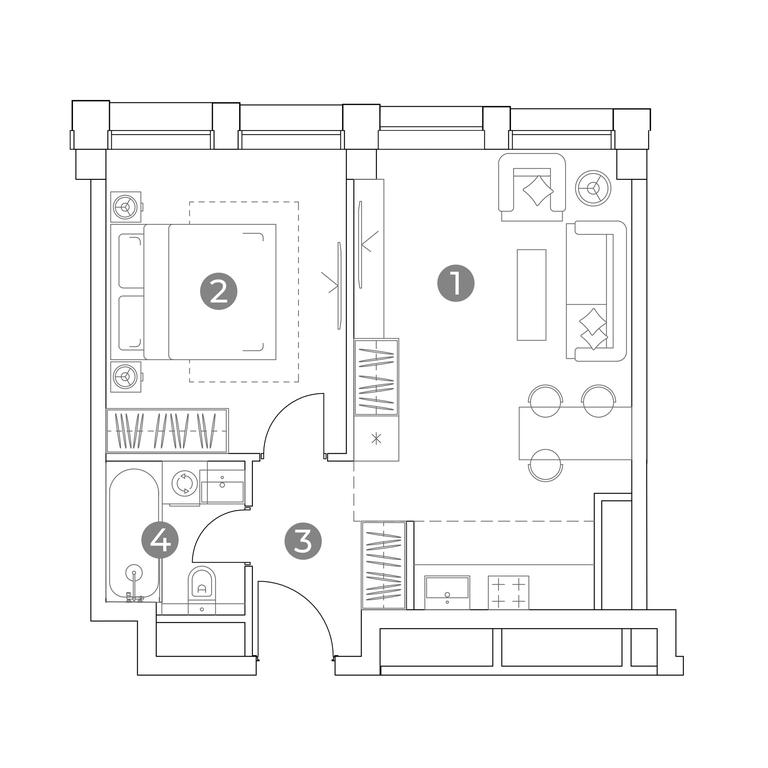 1-BD Apartment Sale, 42.1 sq. m. at Emotion, 2nd Silikatny Drive, 8, Moscow, Russia #2 1-BD Apartment Sale, 42.1 sq. m. at Emotion, 2nd Silikatny Drive, 8, Moscow, Russia #2
