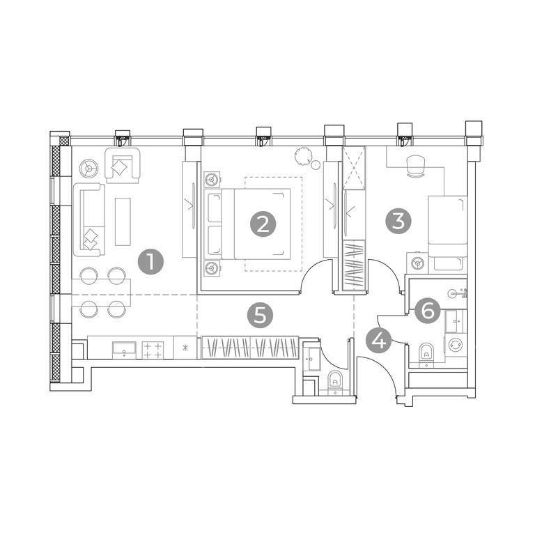 2-BD Apartment Sale, 55.1 sq. m. at Emotion, 2nd Silikatny Drive, 8, Moscow, Russia #1 2-BD Apartment Sale, 55.1 sq. m. at Emotion, 2nd Silikatny Drive, 8, Moscow, Russia #1