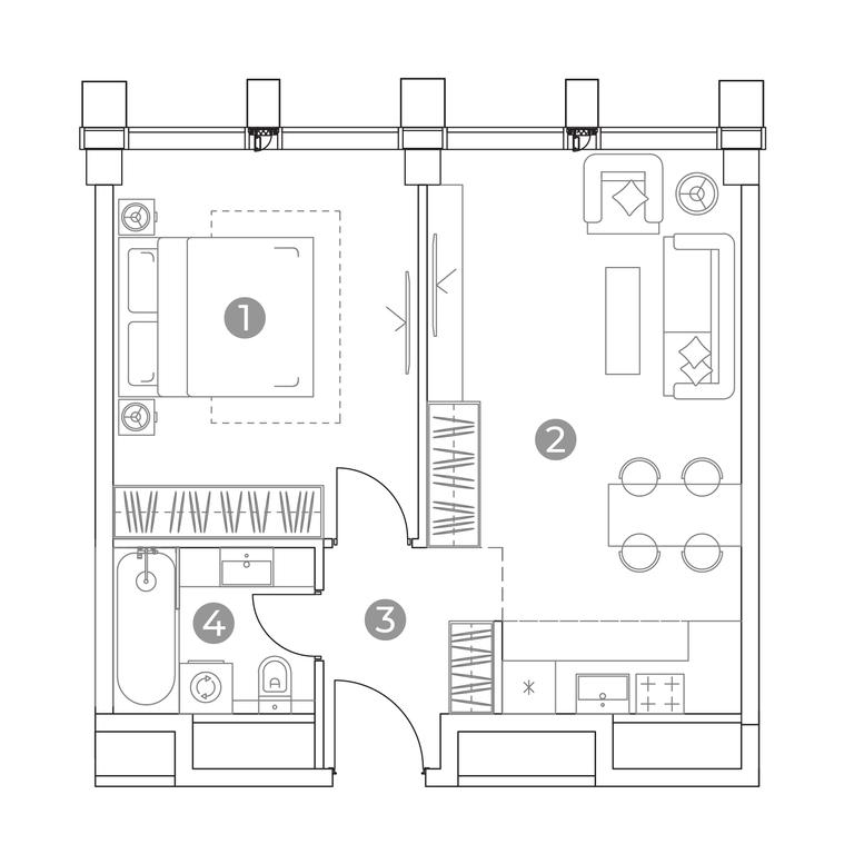 1-BD Apartment Sale, 44.8 sq. m. at Emotion, 2nd Silikatny Drive, 8, Moscow, Russia #1 1-BD Apartment Sale, 44.8 sq. m. at Emotion, 2nd Silikatny Drive, 8, Moscow, Russia #1