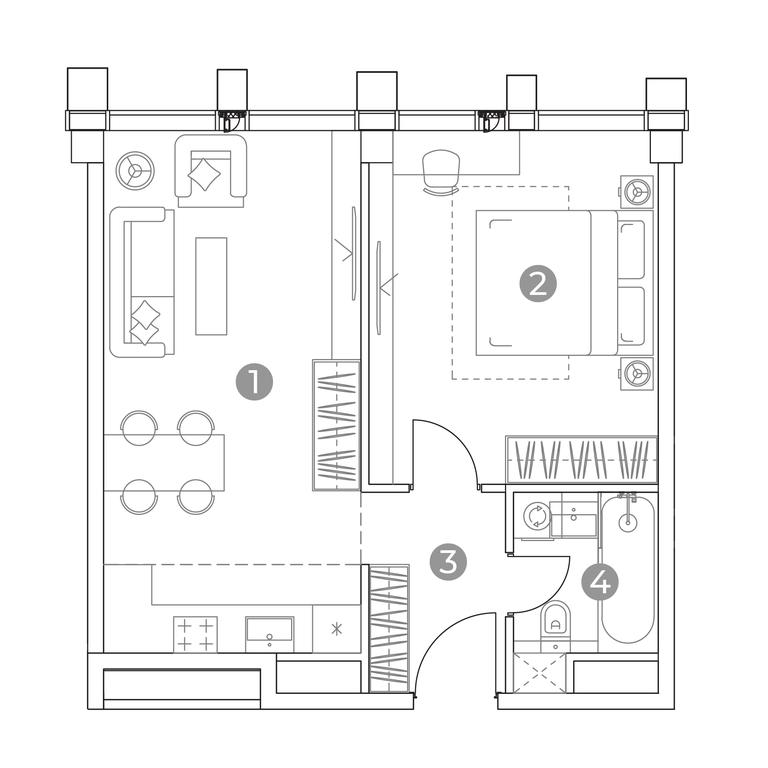 1-BD Apartment Sale, 44.7 sq. m. at Emotion, 2nd Silikatny Drive, 8, Moscow, Russia #2 1-BD Apartment Sale, 44.7 sq. m. at Emotion, 2nd Silikatny Drive, 8, Moscow, Russia #2