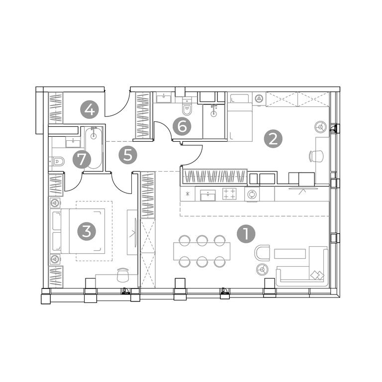 2-BD Apartment Sale, 83.9 sq. m. at Emotion, 2nd Silikatny Drive, 8, Moscow, Russia #2 2-BD Apartment Sale, 83.9 sq. m. at Emotion, 2nd Silikatny Drive, 8, Moscow, Russia #2