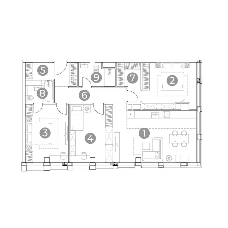 3-BD Apartment Sale, 100 sq. m. at Emotion, 2nd Silikatny Drive, 8, Moscow, Russia #1 3-BD Apartment Sale, 100 sq. m. at Emotion, 2nd Silikatny Drive, 8, Moscow, Russia #1