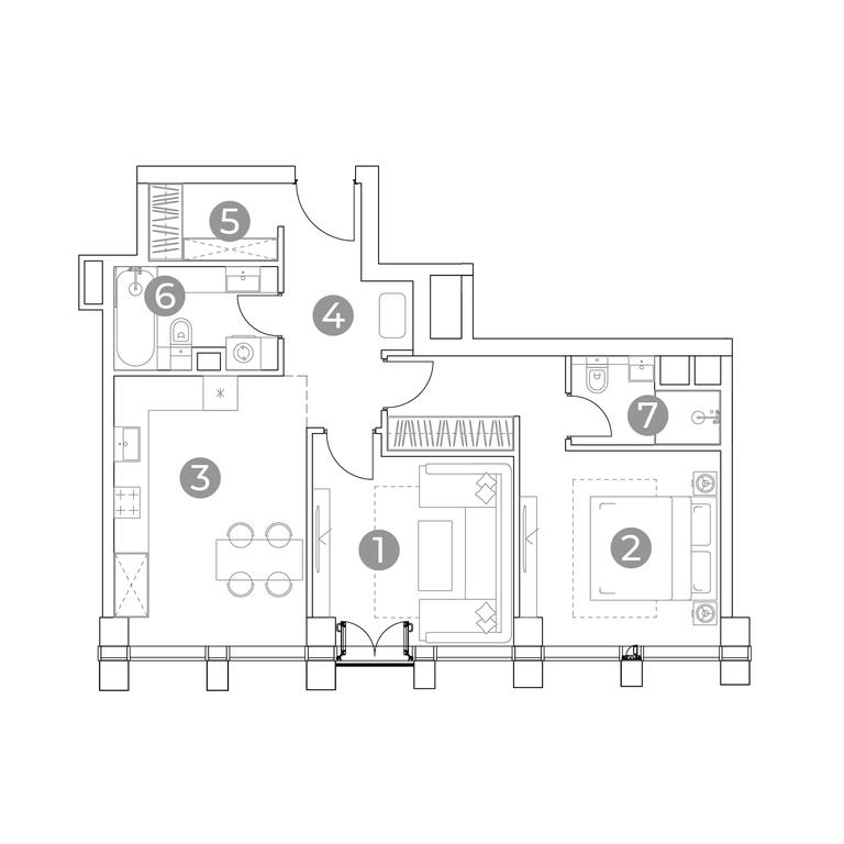 1-BD Apartment Sale, 62.3 sq. m. at Emotion, 2nd Silikatny Drive, 8, Moscow, Russia #1 1-BD Apartment Sale, 62.3 sq. m. at Emotion, 2nd Silikatny Drive, 8, Moscow, Russia #1