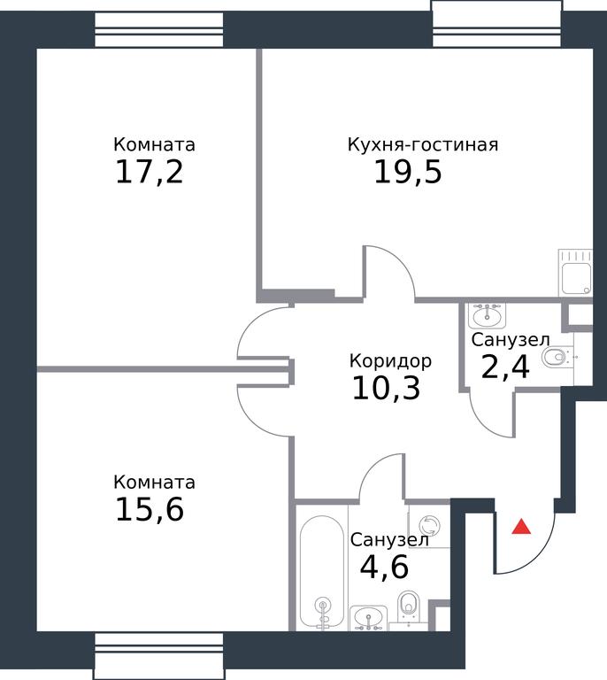 Apartment Sale, 69.6 sq. m. at River Park, Korabelnaya Street, 17к1, Moscow, Russia #1