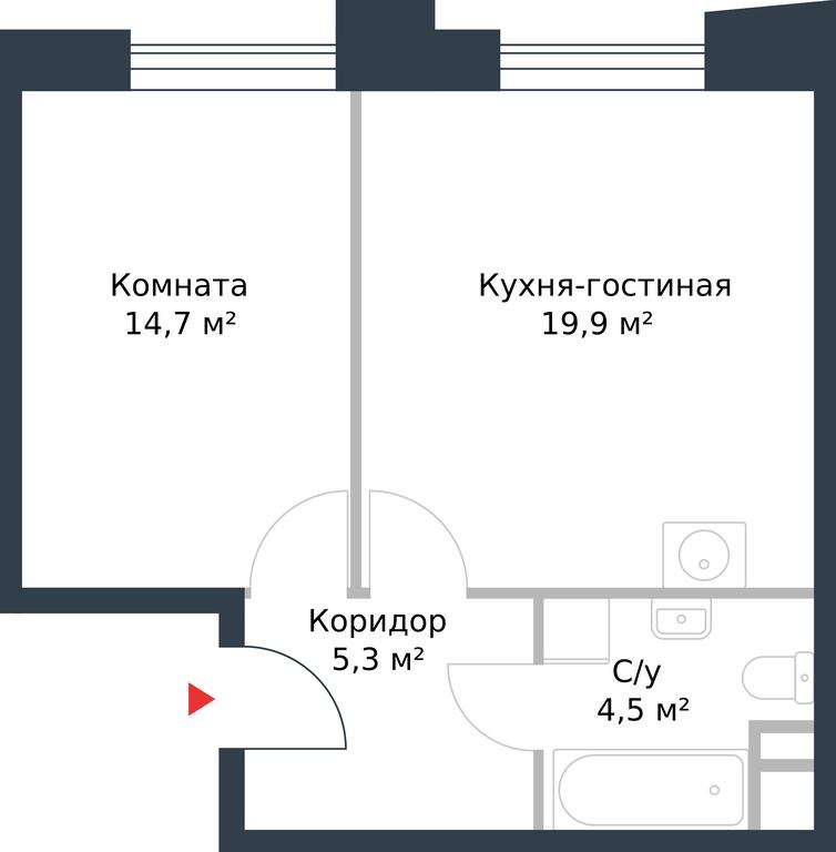 Apartment Sale, 44.4 sq. m. at River Park, Korabelnaya Street, 17к1, Moscow, Russia #1