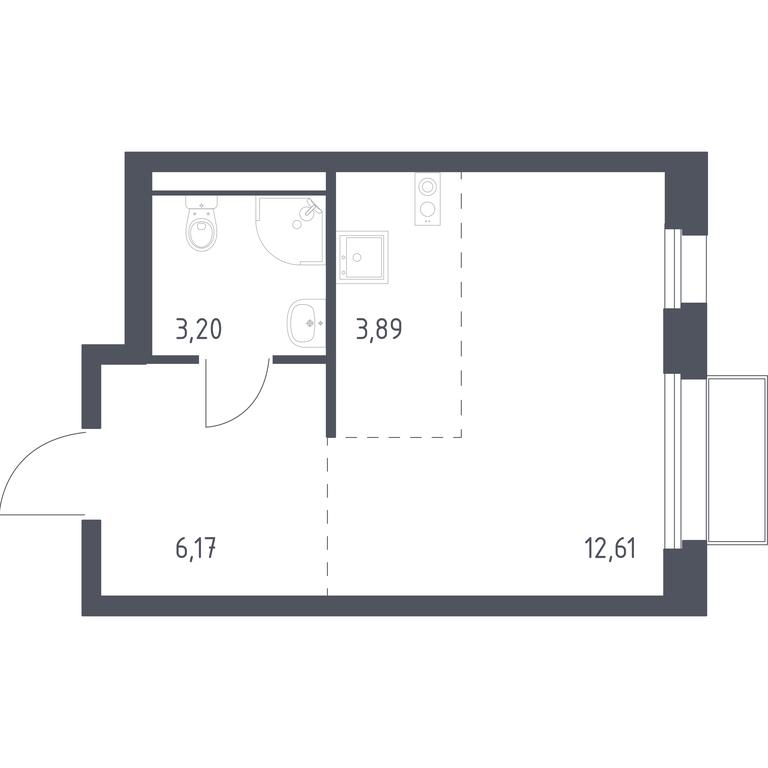 Apartment Sale, 25.87平方米 at Kvartal Marino, kvartal № 175, 1с1, Filimonkovskoye Municipal Formation, Moscow, Russia #1