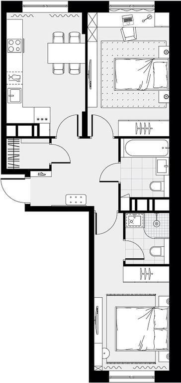 Продажа 1-комн. квартиры, 56,7 м² в ЖК «Цветочные Поляны», квартал № 23, поселение Филимонковское, Москва, Россия #2 Продажа 1-комн. квартиры, 56,7 м² в ЖК «Цветочные Поляны», квартал № 23, поселение Филимонковское, Москва, Россия #2