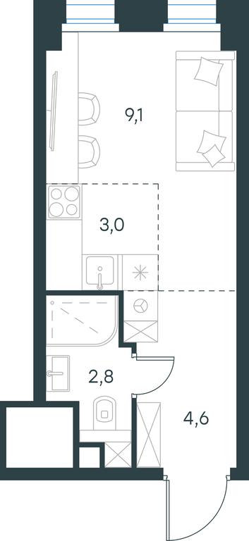 Apartment Sale, 19.5 sq. m. at Level Seligerskaya 2, Ilmenskiy Drive, 8Ас1, Moscow, Russia #1 Apartment Sale, 19.5 sq. m. at Level Seligerskaya 2, Ilmenskiy Drive, 8Ас1, Moscow, Russia #1