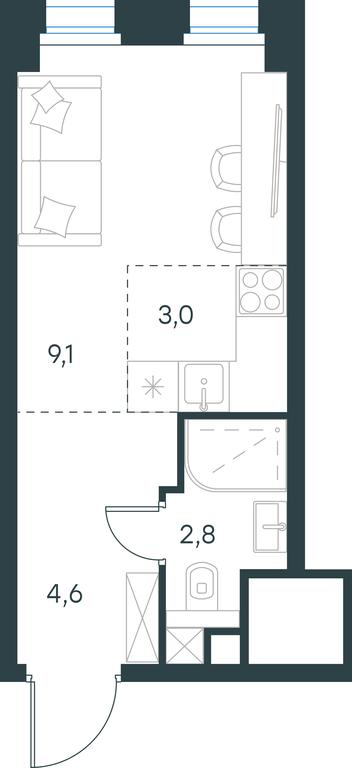 Apartment Sale, 19.5 sq. m. at Level Seligerskaya 2, Ilmenskiy Drive, 8Ас1, Moscow, Russia #1 Apartment Sale, 19.5 sq. m. at Level Seligerskaya 2, Ilmenskiy Drive, 8Ас1, Moscow, Russia #1