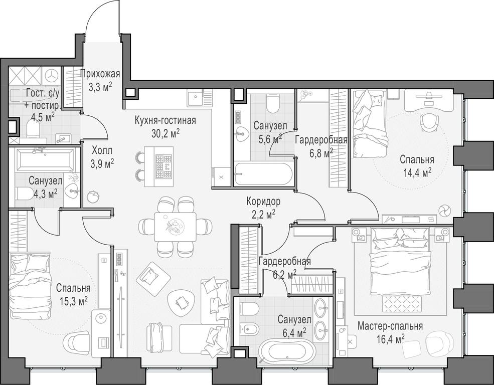 2-BD Apartment Sale, 120 sq. m. at Life Time, Sergeya Makeyeva Street, вл11/9с1-10, Moscow, Russia #1 2-BD Apartment Sale, 120 sq. m. at Life Time, Sergeya Makeyeva Street, вл11/9с1-10, Moscow, Russia #1