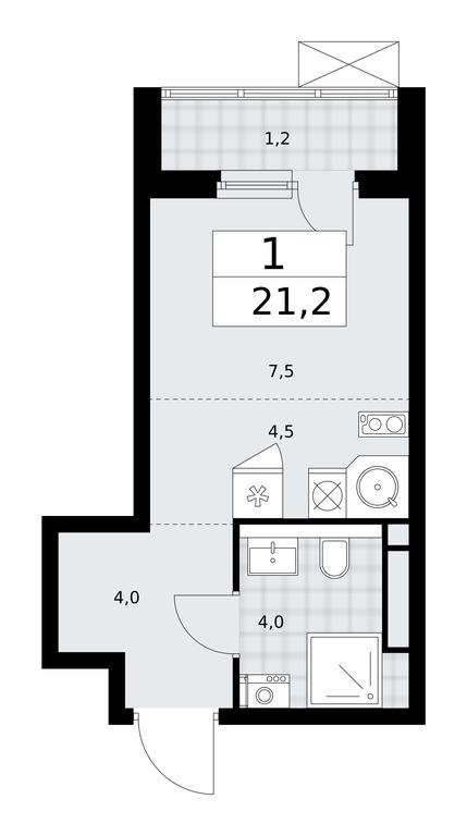 Apartment Sale, 21.2 sq. m. at Prokshino, Prokshino Residential Complex, Sosenskoye Settlement, Moscow, Russia #2 Apartment Sale, 21.2 sq. m. at Prokshino, Prokshino Residential Complex, Sosenskoye Settlement, Moscow, Russia #2