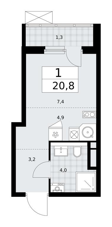 Apartment Sale, 20.8平方米 at Prokshino, Prokshino Residential Complex, Sosenskoye Settlement, Moscow, Russia #1 Apartment Sale, 20.8平方米 at Prokshino, Prokshino Residential Complex, Sosenskoye Settlement, Moscow, Russia #1