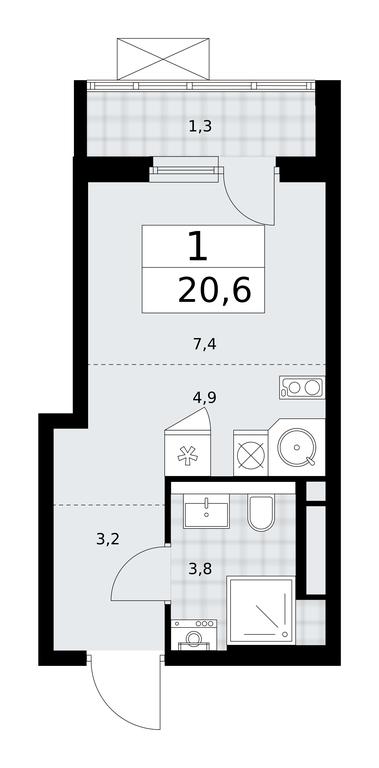 Apartment Sale, 20.6平方米 at Prokshino, Prokshino Residential Complex, Sosenskoye Settlement, Moscow, Russia #1 Apartment Sale, 20.6平方米 at Prokshino, Prokshino Residential Complex, Sosenskoye Settlement, Moscow, Russia #1