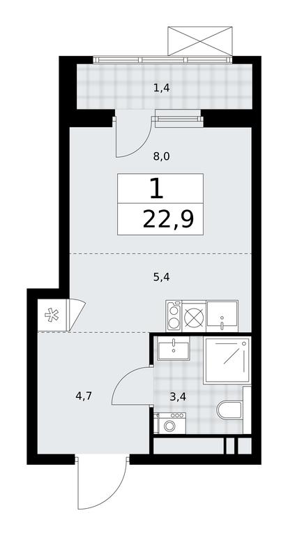 Apartment Sale, 22.9平方米 at Prokshino, Prokshino Residential Complex, Sosenskoye Settlement, Moscow, Russia #1 Apartment Sale, 22.9平方米 at Prokshino, Prokshino Residential Complex, Sosenskoye Settlement, Moscow, Russia #1