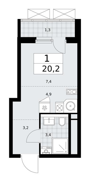 Apartment Sale, 20.2平方米 at Prokshino, Prokshino Residential Complex, Sosenskoye Settlement, Moscow, Russia #1 Apartment Sale, 20.2平方米 at Prokshino, Prokshino Residential Complex, Sosenskoye Settlement, Moscow, Russia #1