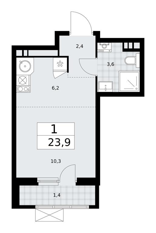Apartment Sale, 23.9平方米 at Prokshino, Prokshino Residential Complex, Sosenskoye Settlement, Moscow, Russia #2 Apartment Sale, 23.9平方米 at Prokshino, Prokshino Residential Complex, Sosenskoye Settlement, Moscow, Russia #2